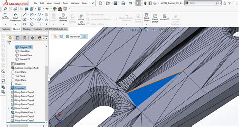 solidworks convert stl to solid